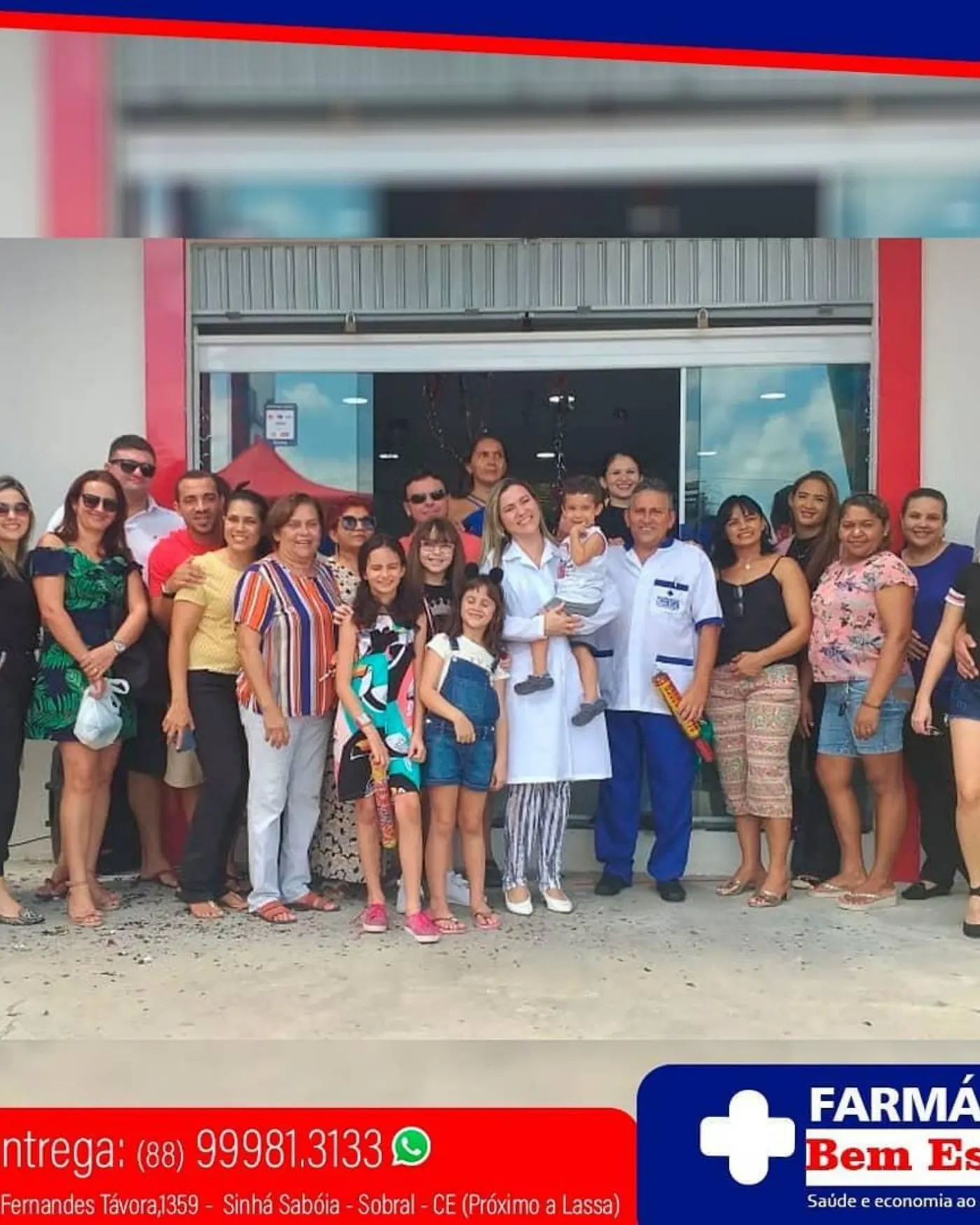 Inauguração da Farmácia Bem Estar, em 11 de fevereiro de 2019, com familiares e amigos